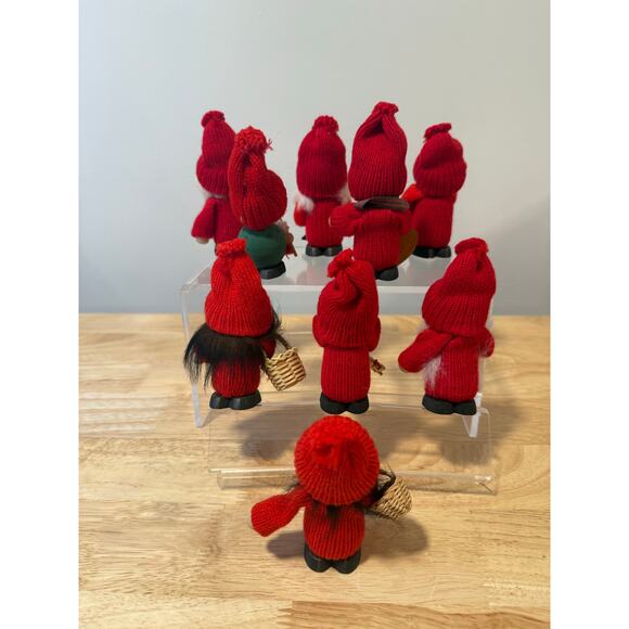 Lot of 9 Ljungstroms Of Sweden Tomte Wooden Figures Adorable Miniatures JL - Picture 7 of 13